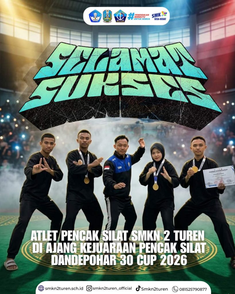 Pendekar SMKN 2 Turen Berjaya di Kejuaraan Pencak Silat Dandepohar 30 Cup 2026