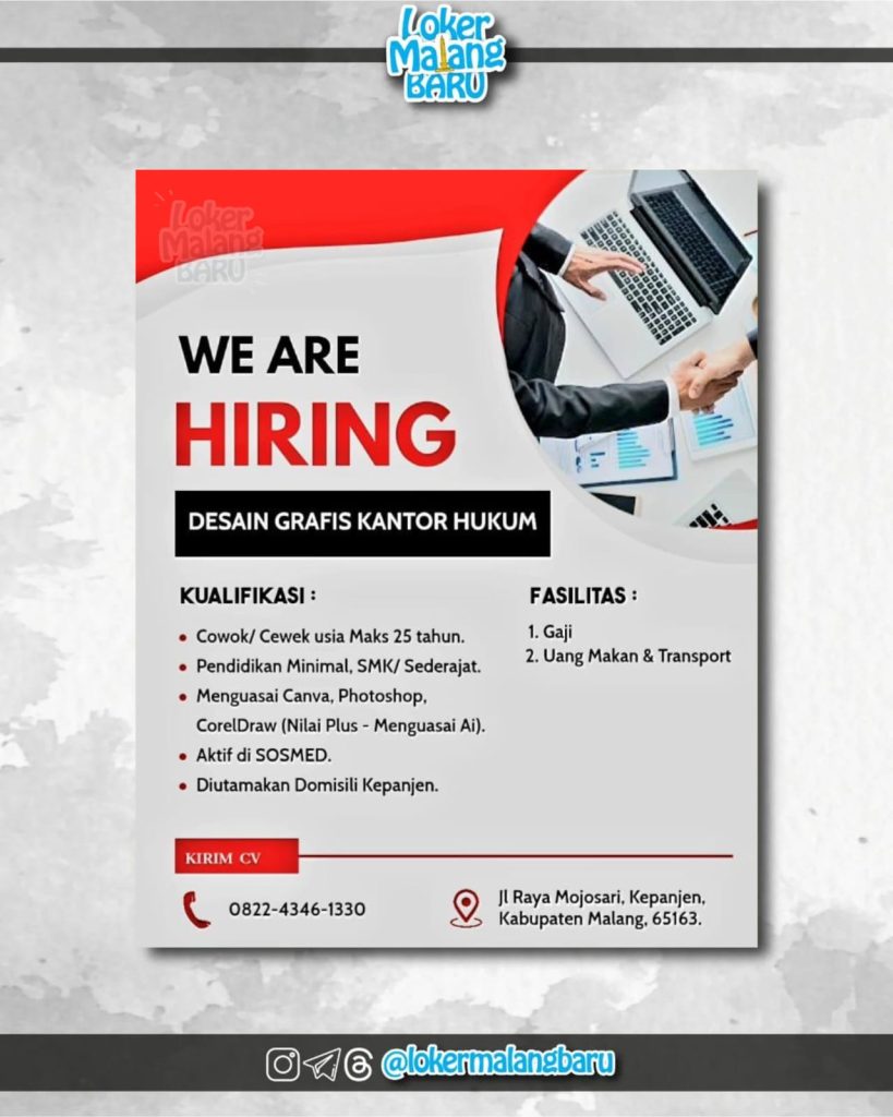 Lowongan Graphic Designer (Kantor Hukum)