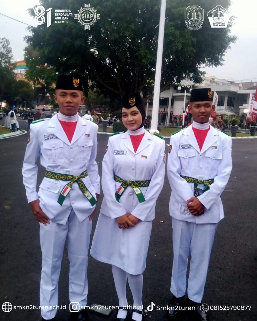 Tembus Seleksi Tingkat Kabupaten, Tiga Murid SMKN 2 Turen Resmi Terpilih Menjadi Anggota Paskibraka Kabupaten Malang pada Peringatan HUT ke-81 RI