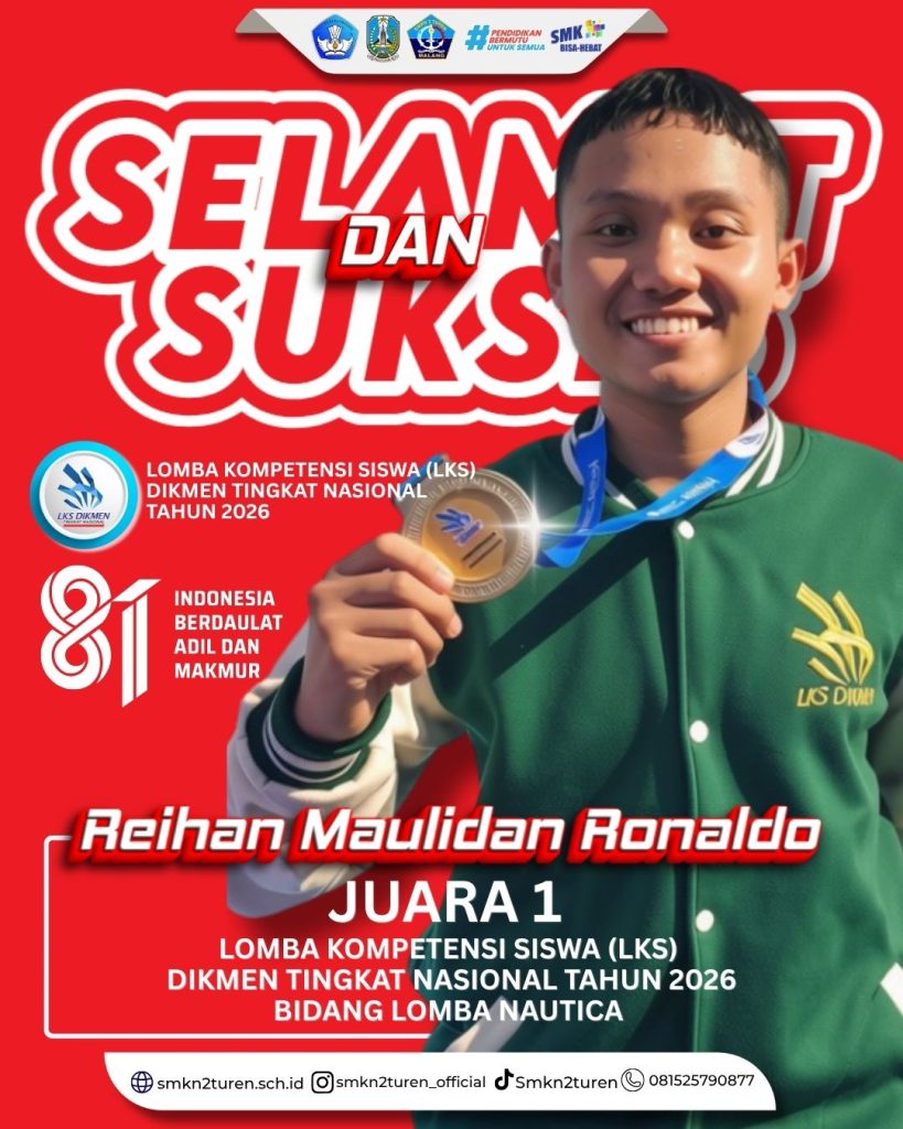 Murid SMKN 2 Turen Raih Medali Emas LKS Nasional 2026, Jawa Timur Sabet Gelar Juara Umum