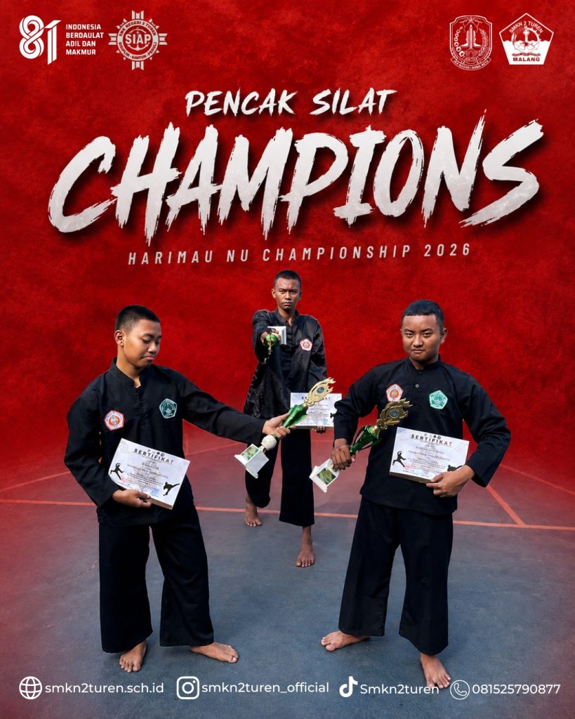 Harumkan Nama Sekolah, Murid SMKN 2 Turen Sabet Rentetan Juara di Kejuaraan Pencak Silat Harimau NU Championship 2026