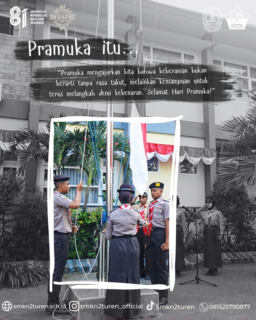 Peringati Hari Pramuka ke-65, SMKN 2 Turen Gelar Upacara Khidmat dan Penuh Semangat Kepanduan