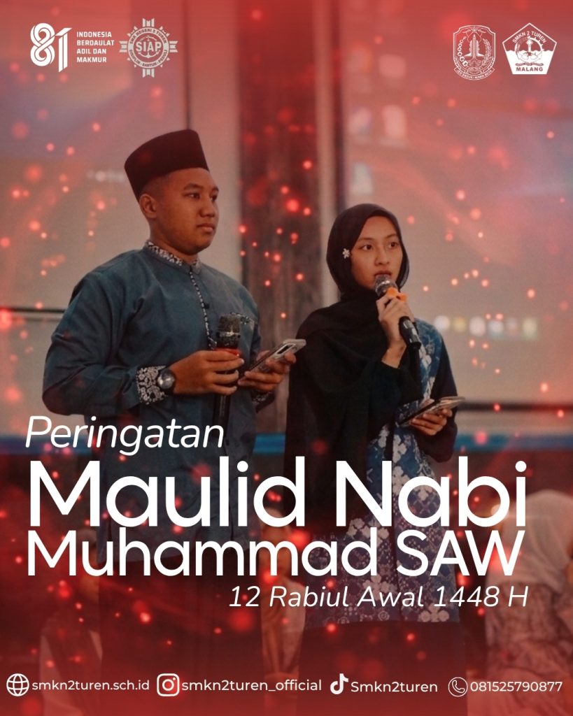 Peringati Maulid Nabi 1448 H, SMKN 2 Turen Wujudkan Generasi Berakhlak Mulia dan Terampil Berkarya